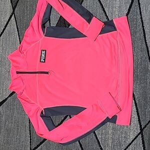 VS PINK VINTAGE ULTIMATE HALF-ZIP Long-sleeve Shirt Jacket